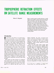 TROPOSPHERIC  REFRACTION  EFFECTS Helen  S.  Hopfield