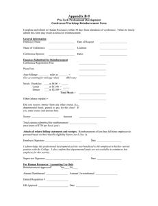Appendix B-9  Pro-Tech Professional Development Conference/Workshop Reimbursement Form
