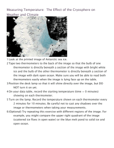 Measuring Temperature:  The Effect of the Cryosphere on