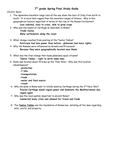 Ancient Rome 7 grade Spring Final Study Guide