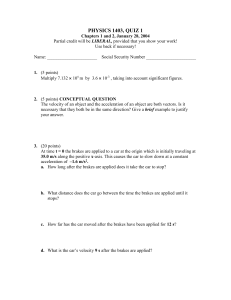 PHYSICS 1403, QUIZ 1