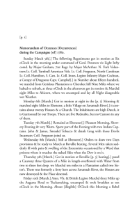 [p. 1] Memorandum of Occunces [Occurrences]