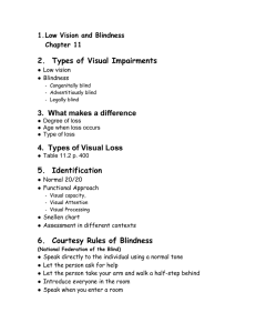 Low Vision and Blindness: Types, Identification, & Accommodations