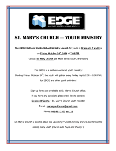 ST. MARY’S CHURCH — YOUTH MINISTRY