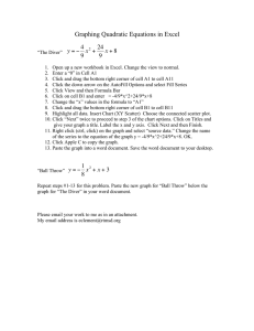 Graphing Quadratic Equations in Excel 4 24 +