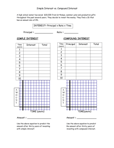 Simple Interest vs. Compound Interest