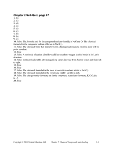 Chapter 2 Self-Quiz, page 87 chemical formula