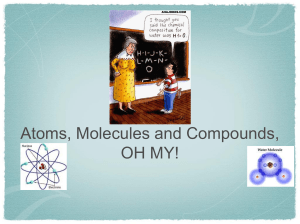 Atoms, Molecules and Compounds, OH MY!