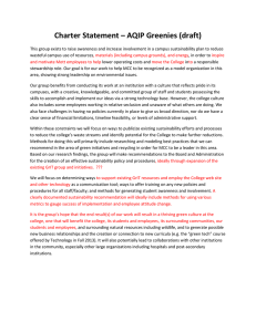 Charter Statement – AQIP Greenies (draft)