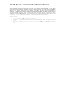 AbstractID: 9905 Title: Ultrasound Imaging System Performance Assessment