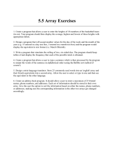 5.5 Array Exercises