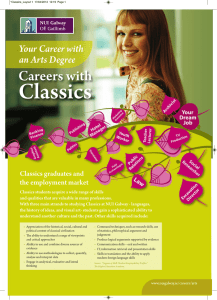 Classics Careers with Your Career with an Arts Degree