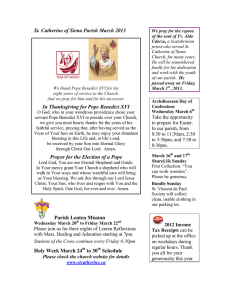 St. Catherine of Siena Parish March 2013