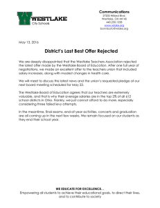 District’s Last Best Offer Rejected  Communications