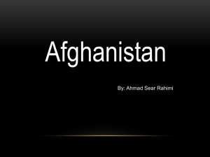 Afghanistan  By: Ahmad Sear Rahimi