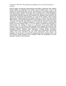 AbstractID: 11908 Title: Development and Application of a Pre-clinical Stereotactic Irradiator