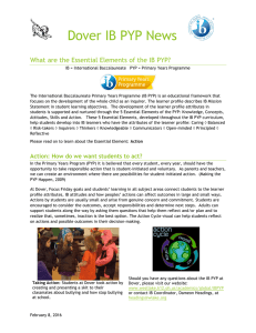 Dover IB PYP News