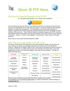 Dover IB PYP News