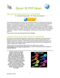Dover IB PYP News