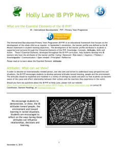 Holly Lane IB PYP News