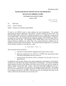 RFI M #032 MASSACHUSETTS INSTITUTE OF TECHNOLOGY