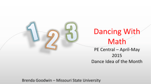 Dancing With Math PE Central – April-May 2015