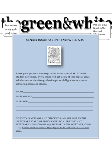 SENIOR ISSUE PARENT FAREWELL ADS!