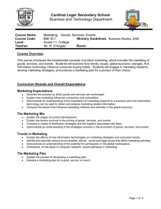 Cardinal Leger Secondary School  Business and Technology Department Course Name: