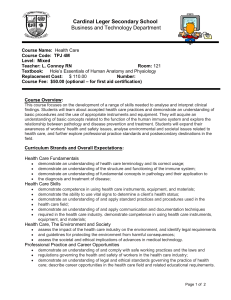 Cardinal Leger Secondary School  Business and Technology Department