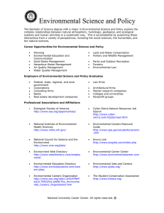 Environmental Science and Policy