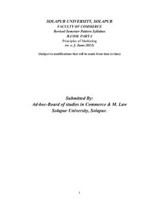 Submitted By: Ad-hoc-Board of studies in Commerce &amp; M. Law
