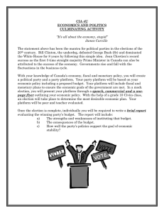Economics & Politics Culminating Activity: Party Platform