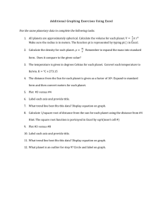 Additional  Graphing  Exercises  Using  Excel  