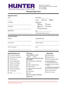 nal Data Form Perso Biographical  Details: