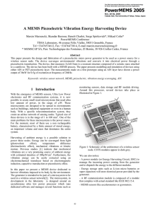 A MEMS Piezoelectric Vibration Energy Harvesting Device