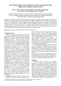 PZT THICK SHEET ON FLEXIBLE PLASTIC SUBSTRATE FOR VIBRATION ENERGY HARVESTING