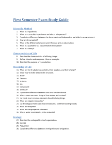 First Semester Exam Study Guide Scientific Method