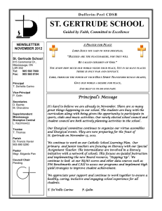 St. Gertrude School Newsletter - November 2012