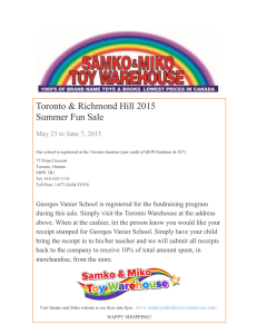 Toronto &amp; Richmond Hill 2015 Summer Fun Sale