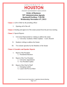 Order	of	Business 50 Administration	Agenda Rockwell	Pavilion,	7:30	PM