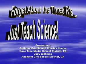 Presenters: Anthony Grisillo and Charles Keeler Rose Tree Media School District, PA