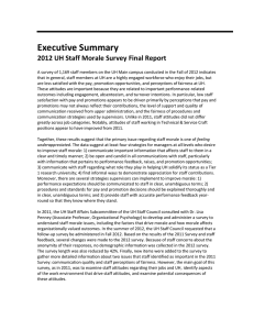 Executive Summary  2012 UH Staff Morale Survey Final Report