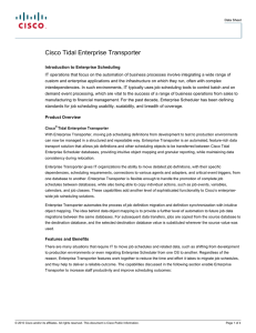 Cisco Tidal Enterprise Transporter