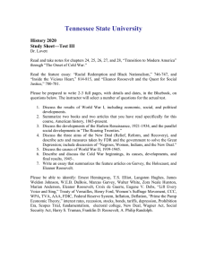 Tennessee State University  History 2020 Study Sheet—Test III