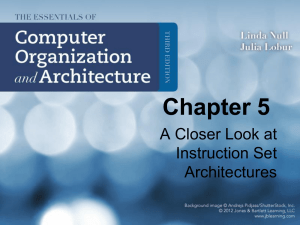 Chapter 5 A Closer Look at Instruction Set Architectures