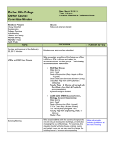 Crafton Hills College Crafton Council Committee Minutes
