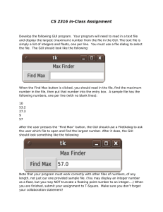 CS 2316 in-Class Assignment
