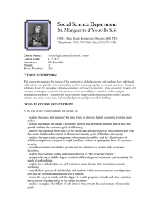 Social Science Department St. Marguerite d’Youville S.S.