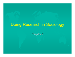 Doing Research in Sociology Chapter 2