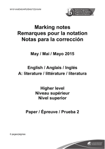 Marking notes Remarques pour la notation Notas para la corrección